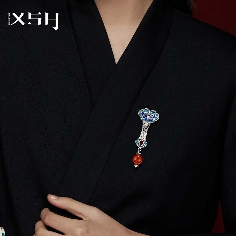 新中式如意胸针旗袍压襟扣高级感国风精致胸花西装别针汉服配饰女,饰品/流行首饰/时尚饰品新,胸针,淘宝优惠券,粉丝福利购,淘宝优惠卷