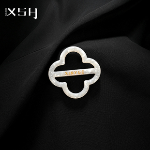 下摆t恤女固定衣服装 醋酸衣角打结扣环丝巾扣百搭神器衬衫 饰胸针