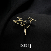 胸花西装 镂空鸽子胸针女高级感精致时尚 小众设计男士 别针简约配饰