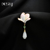 玉兰花胸针旗袍压襟高级感国风精致胸花西装 汉服配饰女 别针新中式