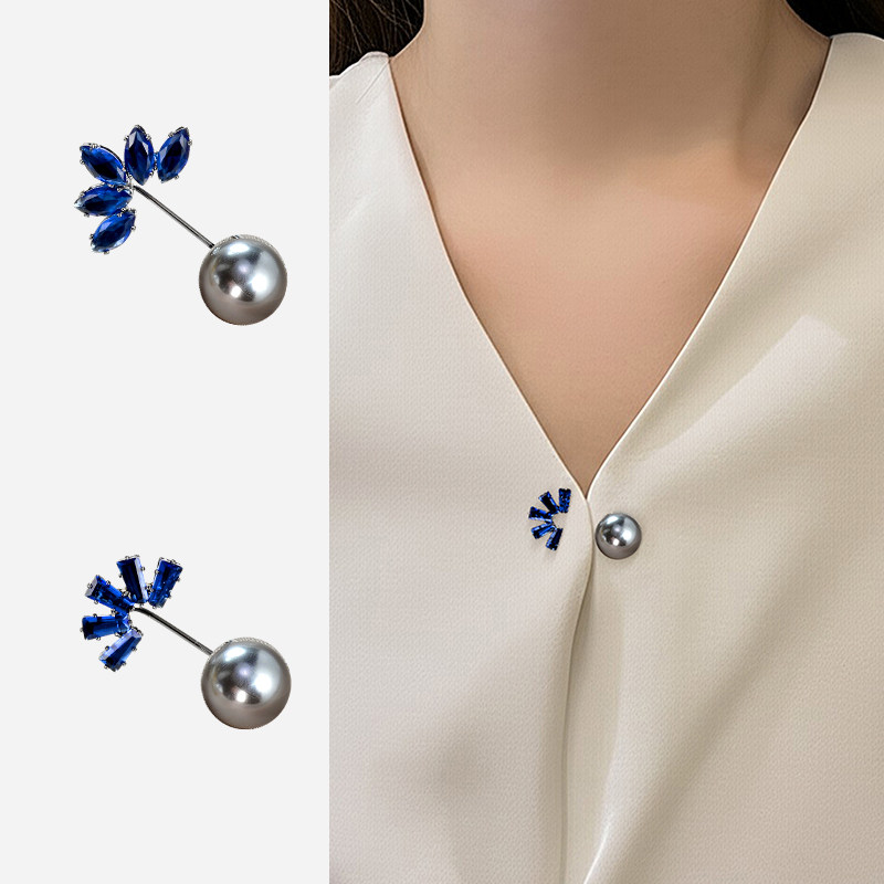 珍珠胸针领口防走光神器精致衬衫胸花隐形扣别针固定衣服收腰配饰