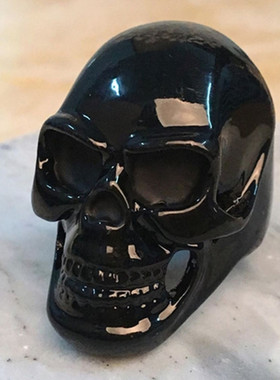 清库存11个一包黑色骷髅戒指