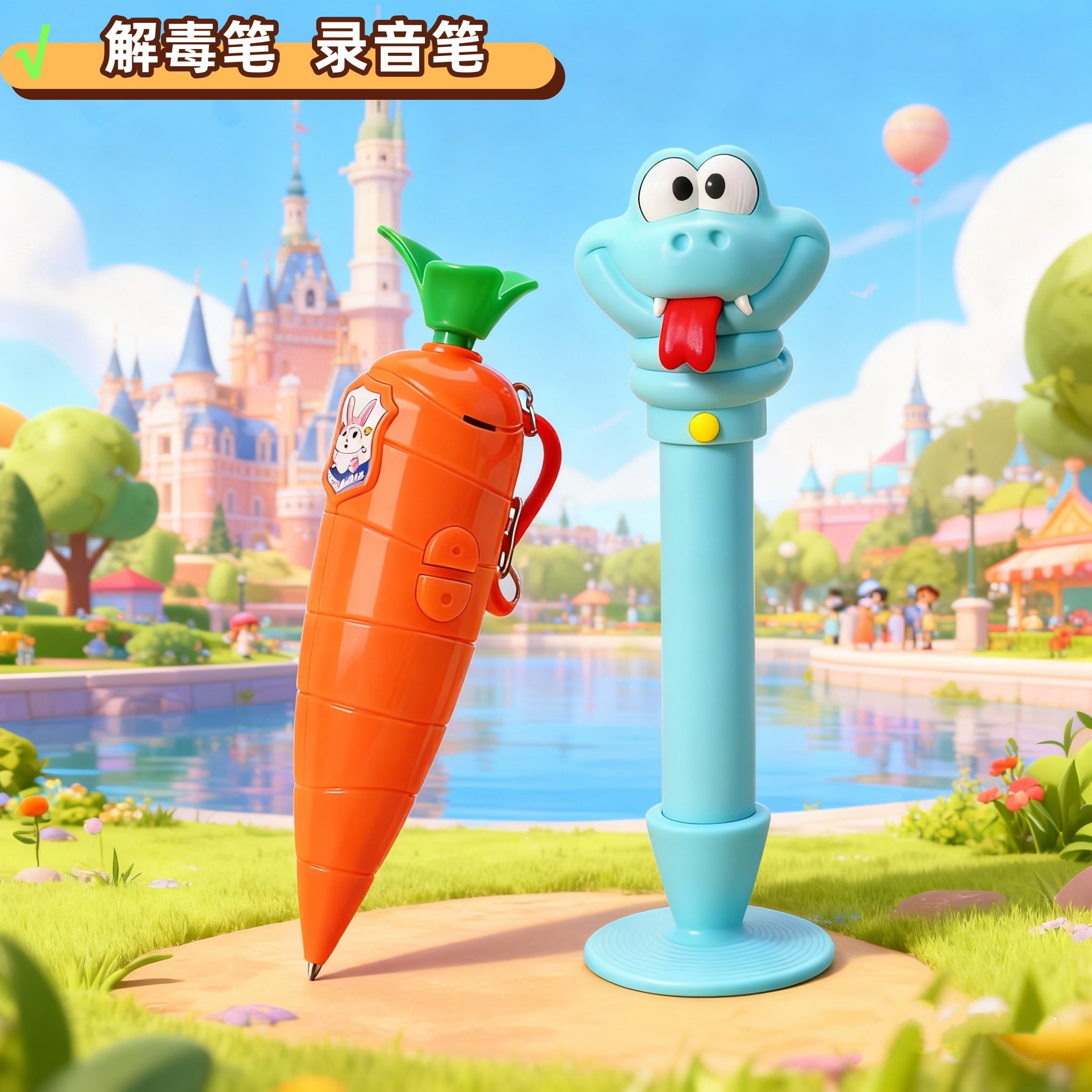 盖瑞解毒笔血清笔胡萝卜录音笔疯狂动漫动物城周边创意文具礼物