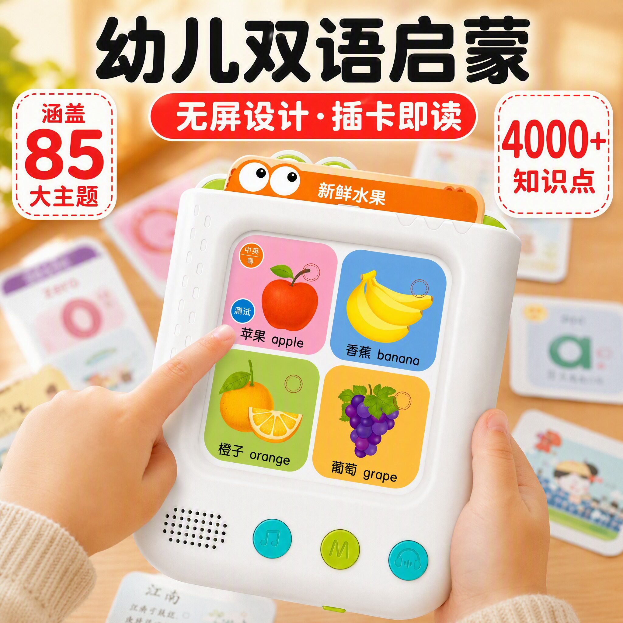 【四机合一】儿童插卡片点读机