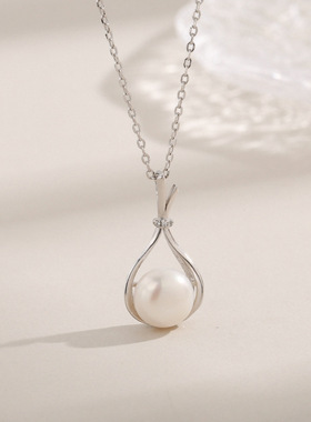 日系coss koko巴洛克小灯泡淡水珍珠项链925银轻奢高级感精致diy