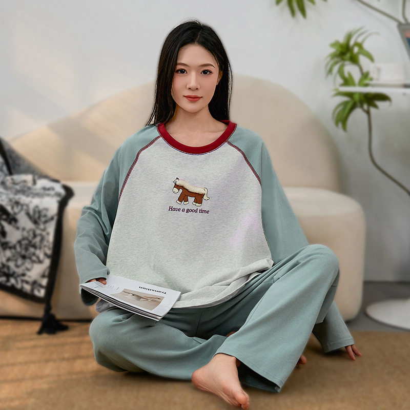 日系cherrykoko2026新款春秋棉长袖胖mm可外穿200斤保暖套装大码