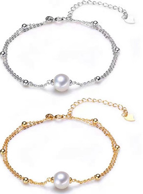 日系coss kokos925银满天星串珠珍珠女手链小众高级感秋冬手饰不