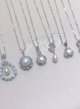 日系coss koko情人节礼物淡水珍珠项链女小众设计感s925银吊坠