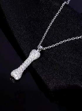 日系coss kokos925银明星狗骨头吊坠项链男女嘻哈小众设计感毛衣