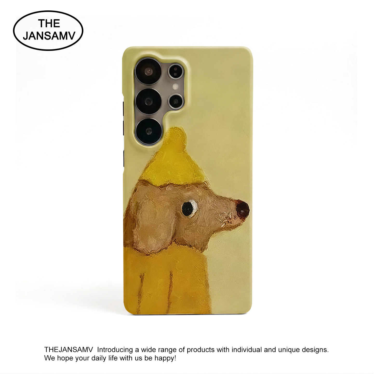 帽子小狗ins风格适用三星S25ultra手机壳s24/s23/s22note20ultra半包硬壳韩国涂层菲林个性创意新款