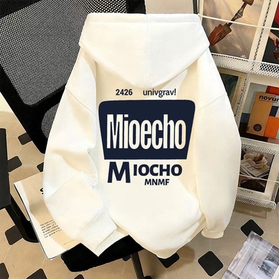 纯棉卫衣男加厚潮流大码加绒连帽秋冬季ins情侣高质量宽松外套