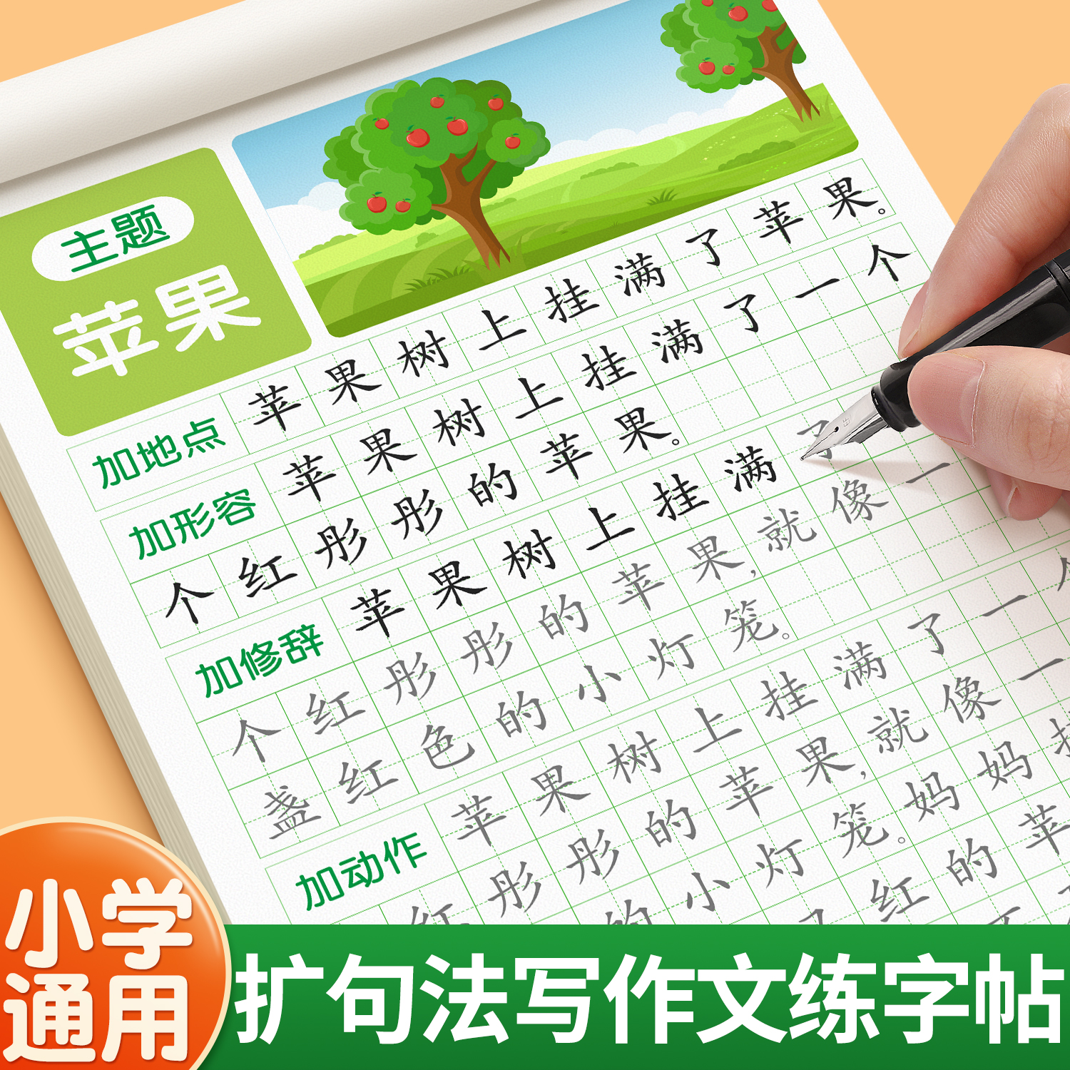 扩句法写作文练字帖小学生专用