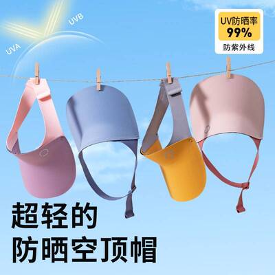 宝宝运动帽儿童户外防晒帽遮阳帽超轻太阳帽空顶帽男孩女孩婴帽子
