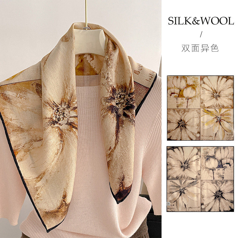 真丝羊毛围巾秋冬小方巾女2025新款小披肩高级感丝巾护颈围脖冬季,服饰配件/皮带/帽子/围巾,围巾/丝巾/披肩,淘宝优惠券,粉丝福利购,淘宝优惠卷