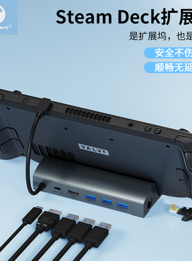 HONCAM steam deck拓展坞rog掌机扩展坞rogally配件Typec基座hub底Steam Deck oled官方投屏dock TV底座