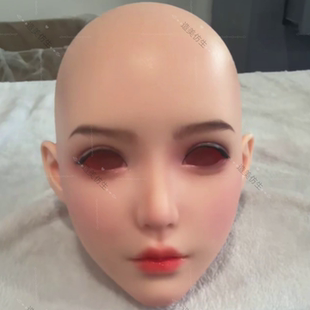 硅胶头壳仿真头壳机器人头套空心硅胶头像仿生机器人头壳套发头模