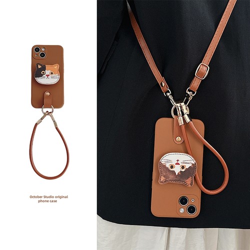 适用一加ace2手机壳ace5/3pro秋冬一加11斜挎15带挂绳3v背带10pro全包一加12/13猫咪支架oppo腕带一加9女ace6