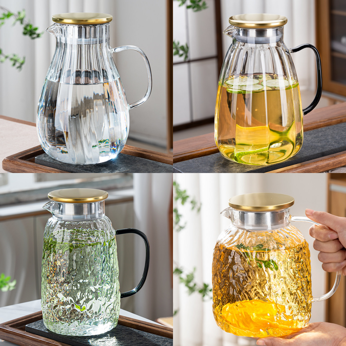 高硼硅玻璃冷水壶凉水壶家用冰箱夏天大容量凉茶壶冷泡茶壶耐高温图片