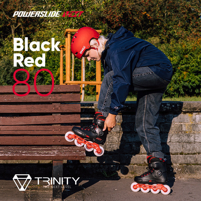 Powerslide宝狮莱next三点式全能街区轮滑鞋大三轮休闲平花刷街