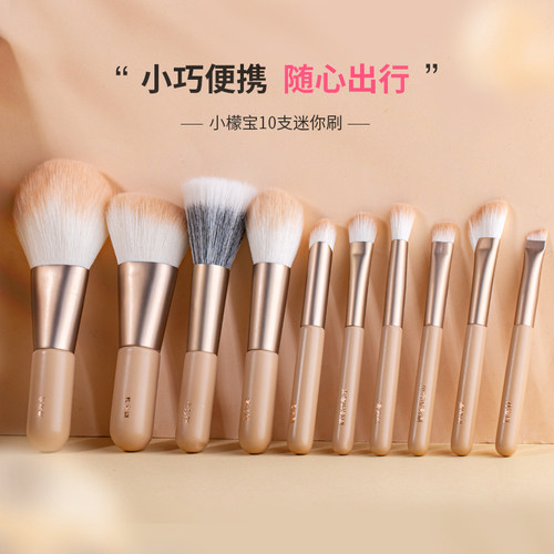 10支迷你化妆套刷自带标签礼盒装