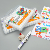 中彩丙烯马克笔水性小学生专用36色防水不透色咕卡水彩笔48色儿童美术无毒可水洗24色绘画本手绘彩色画笔DIY