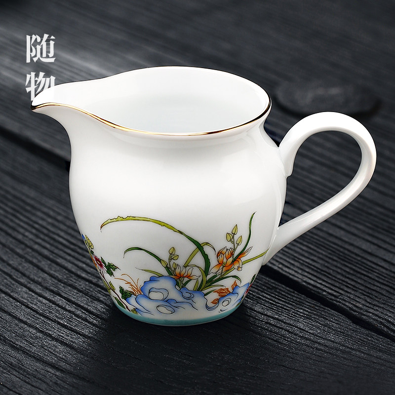 萱草花大容量公道茶杯功夫茶具陶瓷茶海公道杯家用单个分茶器公杯,餐饮具,公道杯,淘宝优惠券,粉丝福利购,淘宝优惠卷