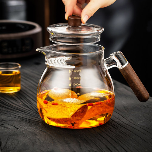 带刻度大容量月牙公道杯带盖公杯煮茶壶电陶炉煮茶器煮茶炉泡茶壶