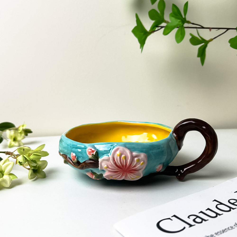 复古日式陶瓷桃花朵碗手绘工艺品家用水果点心零食汤面饭碗装饰碗,餐饮具,碗,淘宝优惠券,粉丝福利购,淘宝优惠卷