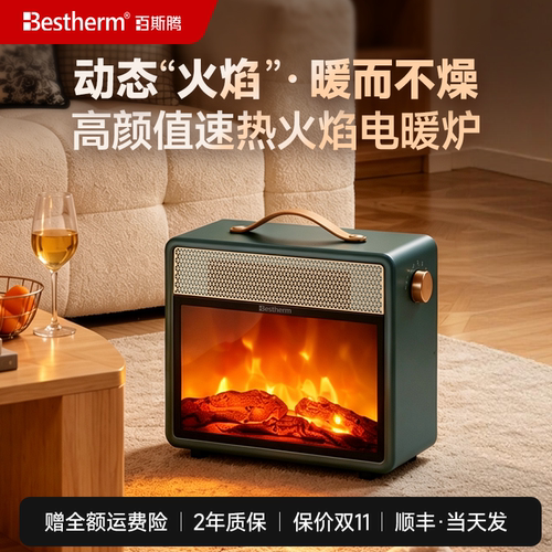 百斯腾仿真火焰取暖器家用暖风机