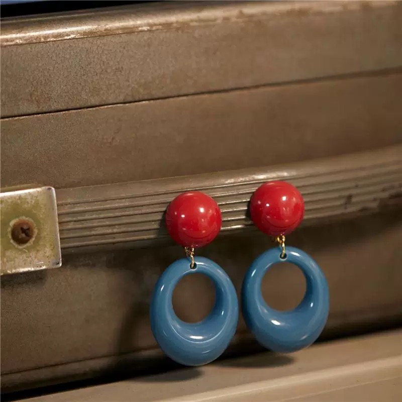 复古摩登少女港风氛围感圆圈