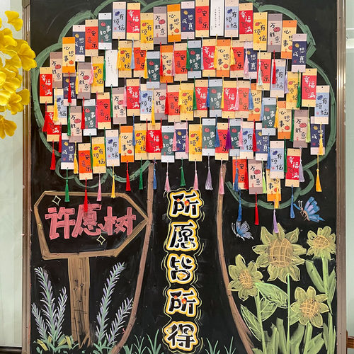 创意许愿树吊卡祝福语心愿墙卡片