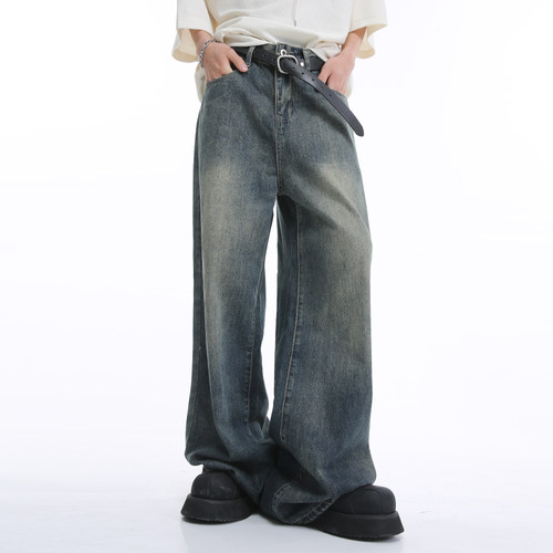 VoguoRelaybaggy阔腿牛仔裤