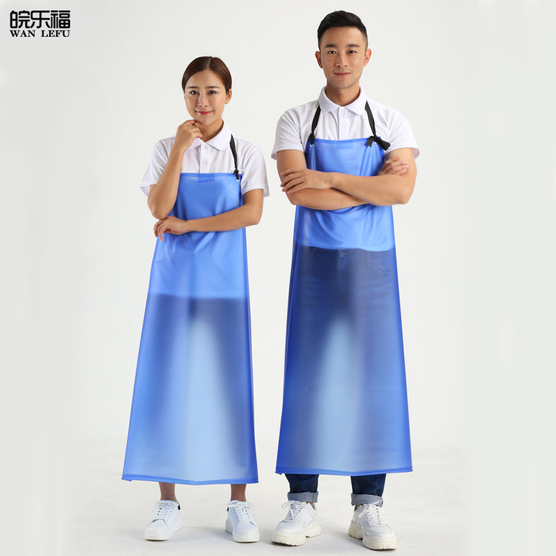 皖乐福无袖加厚长款厨房定制简约纯色女围裙防水防油水产用工作服,家庭/个人清洁工具,围裙,淘宝优惠券,粉丝福利购,淘宝优惠卷
