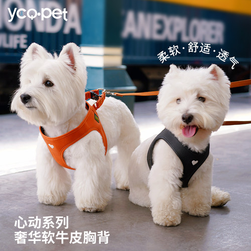 真皮系列狗狗胸背带小型犬