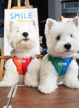 狗狗牵引绳反光胸背带小型犬背心式狗绳遛狗绳拴狗绳狗背带牵狗绳