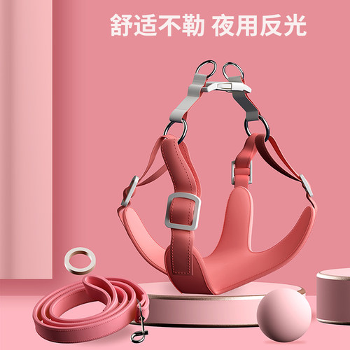 狗狗牵引绳背心式链子小型