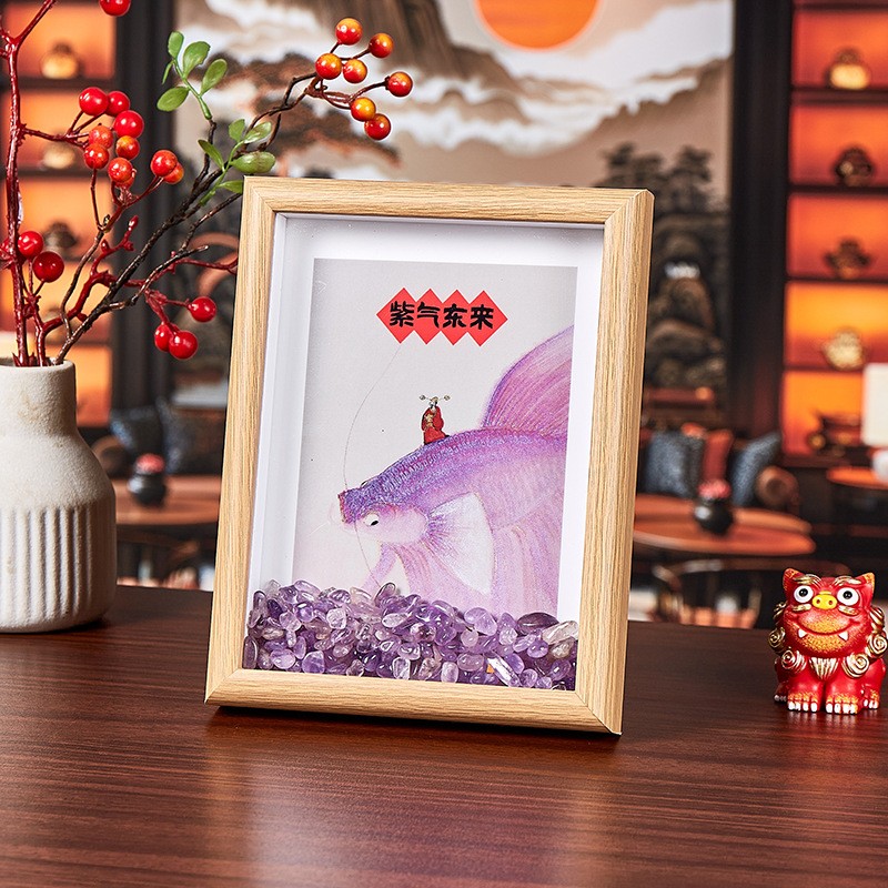 道家乔迁开业紫气东来水晶摆件