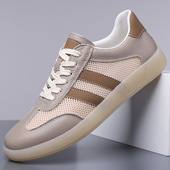 透气新款 2026新款 小白鞋 百搭网面德训鞋 春夏季 镂空洞洞休闲鞋 男鞋