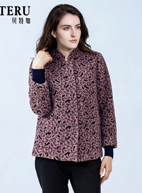 贝特如中老年女装气质女春季紫色妈妈装舒适淑女优雅外套EF