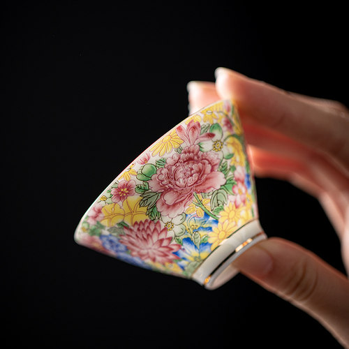 聚顺缘小号珐琅彩喝茶个人杯