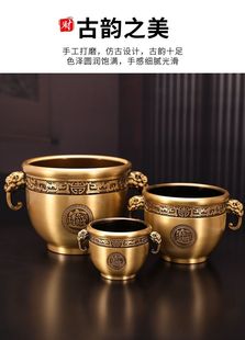 拂尘老师推荐腾飞象鼻缸黄铜缸客厅办公室九运招财进宝奇门化解