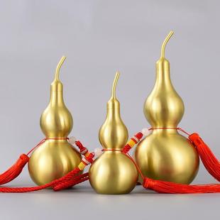 拂尘老师推荐铜葫芦九运挂件五帝钱开口空心纯铜腾飞摆件吉祥挂饰