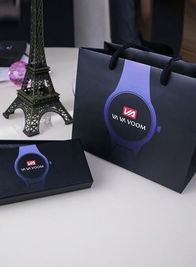 VA VA VOOM跨境电商手表盒子重量轻硬度高黑色腕表盒海绵手表盒子