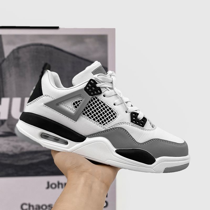 松希官网旗舰店学生篮球实战训练鞋增高aj4男鞋元祖灰休闲运动鞋