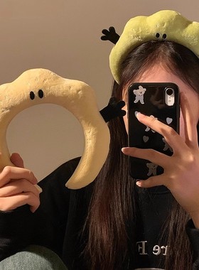 新款卡通2025秋冬搞怪毛绒发箍洗脸专用发卡发带头饰高颅顶头箍女