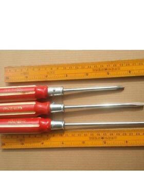 包邮八十年代库存红色木柄十字一字螺丝刀改锥螺丝批质优价廉