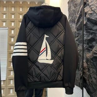 新款冬季潮流帆船刺绣棉服棉衣男女加厚保暖面包服休闲复古外套潮