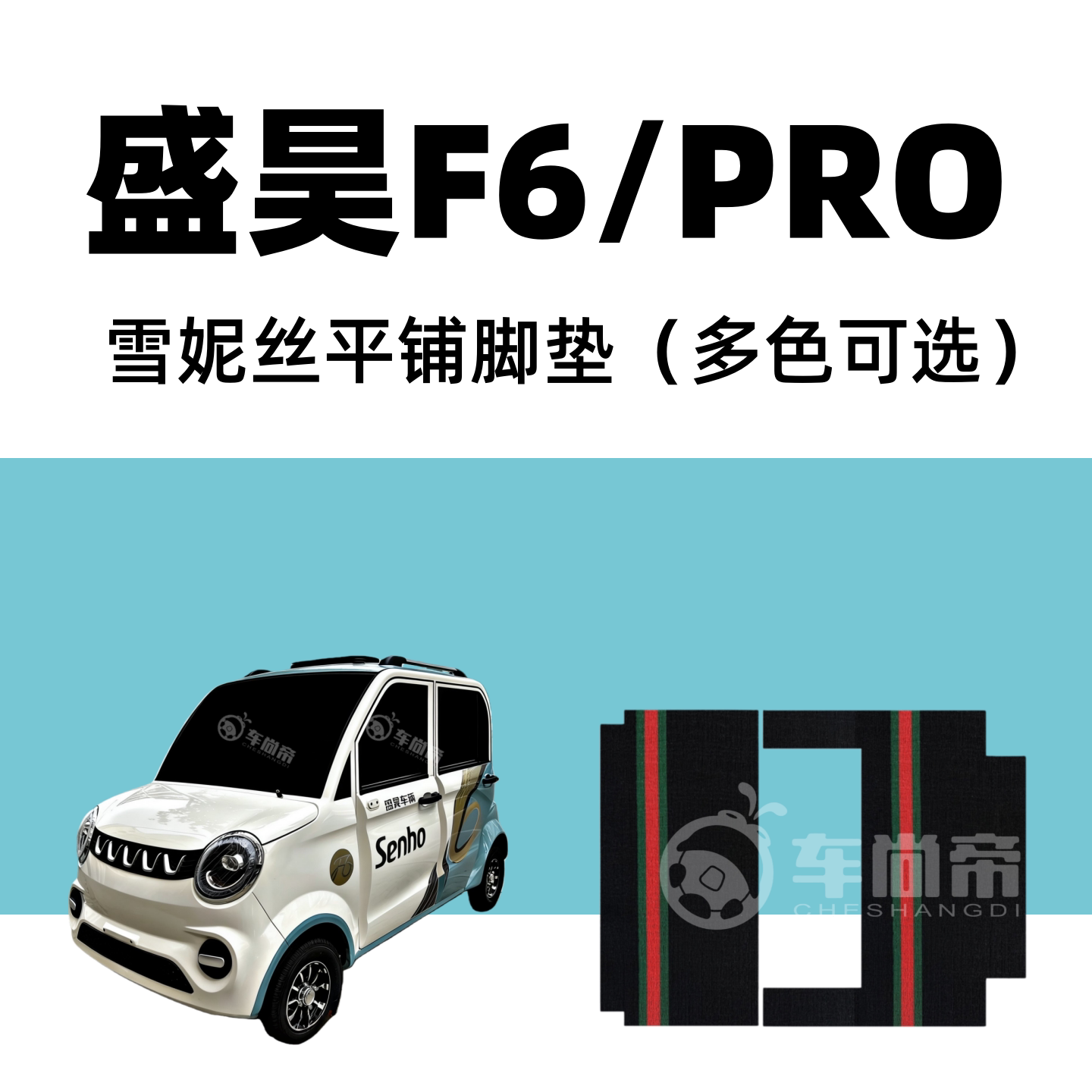 【盛昊f6/F6PRO专用脚垫】四门电动四轮车篷车雪妮丝丝圈脚踏垫