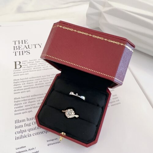 婚礼结婚对戒仿真活口钻戒显大