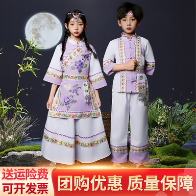 白族服装儿童男女童新款少数民族衣服幼儿云南大理葫芦丝演出服饰